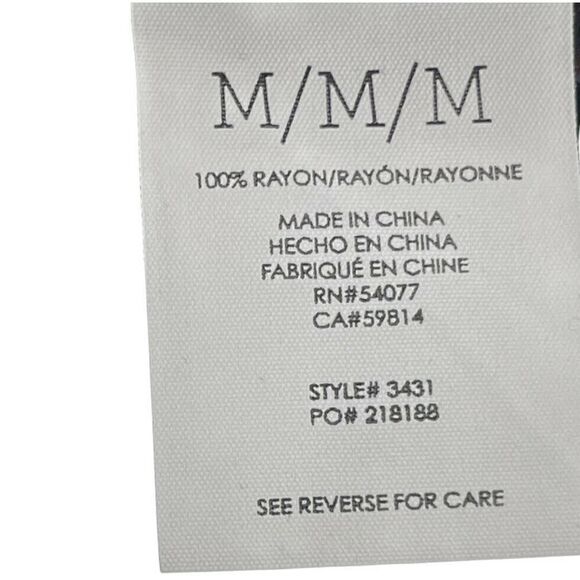 CAbi Navy Blue Moody Check Plaid Top #3431 Size M Long Sleeve Button Down Shirt - Picture 6 of 6